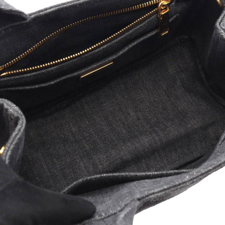 Prada Small Toile Canapa Logo Cabas