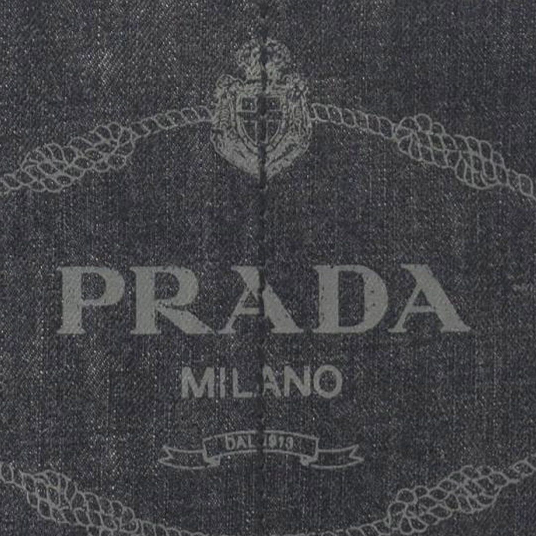 Prada Small Toile Canapa Logo Cabas