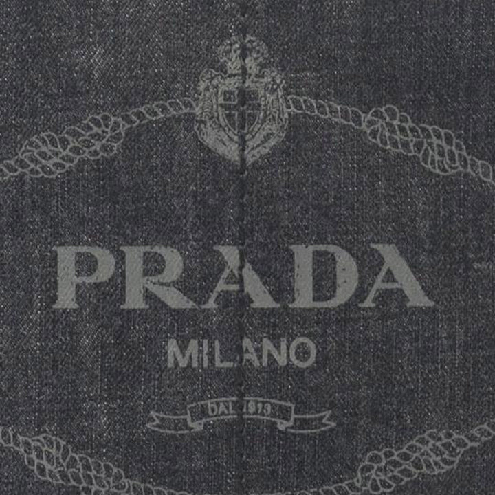Prada Small Toile Canapa Logo Cabas