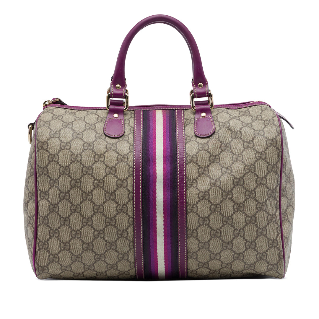 Gucci Sac à main Joy Web Boston GG Supreme Moyen Beige – vue principale – GABY PARIS