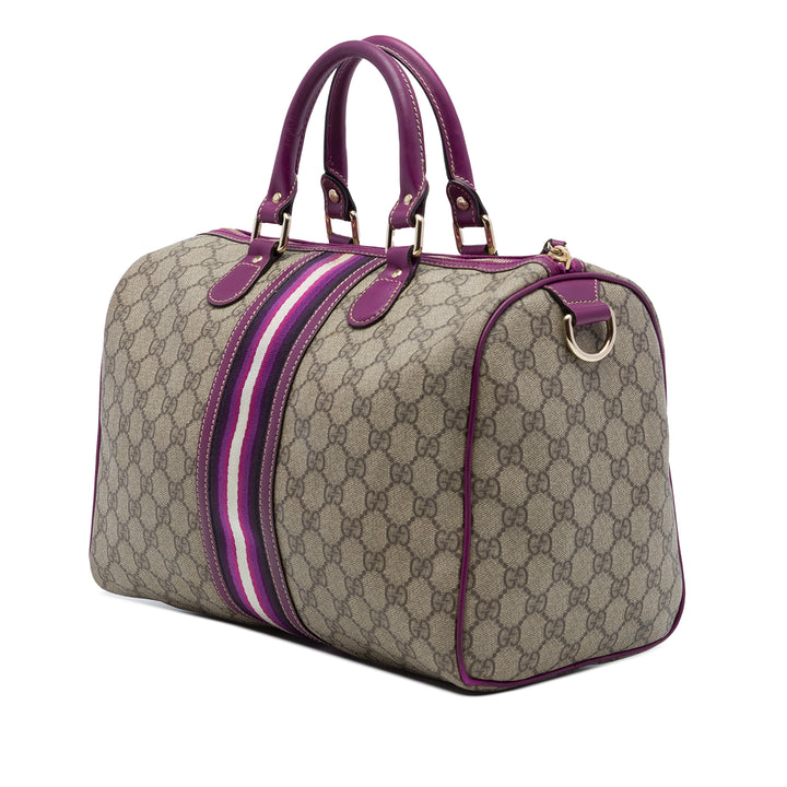 Gucci Sac à main Joy Web Boston GG Supreme Moyen Beige – vue 2 – GABY PARIS