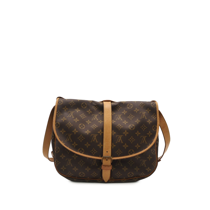 Louis Vuitton Saumur 35 Monogram Marron – vue principale – GABY PARIS