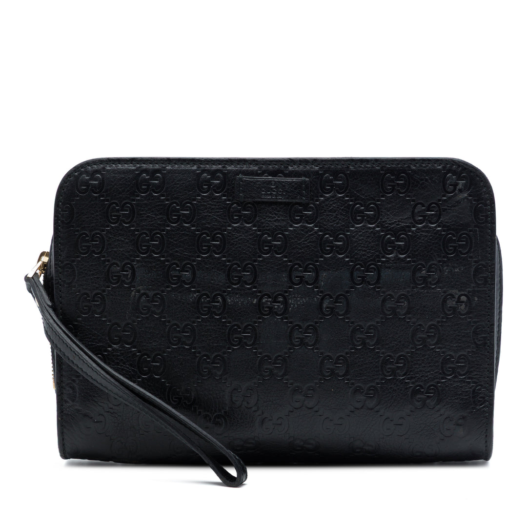 Gucci Guccissima Pochette Noir – vue principale – GABY PARIS