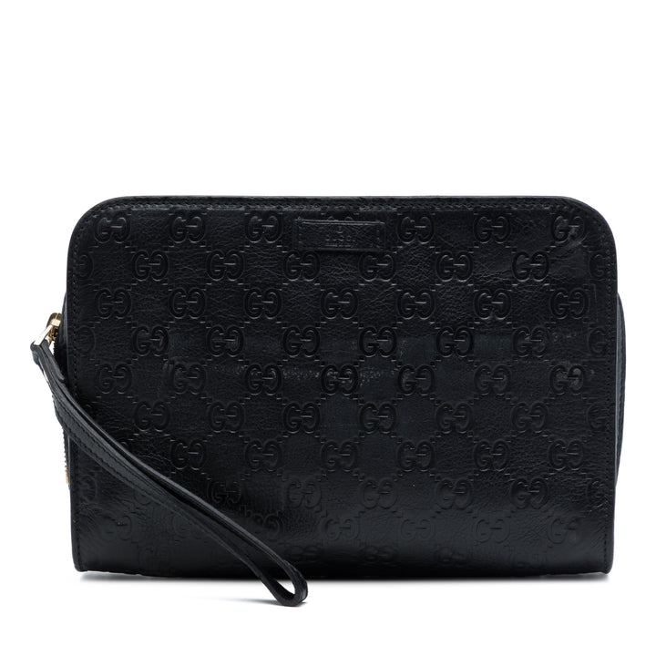 Gucci Guccissima Pochette Noir – vue principale – GABY PARIS