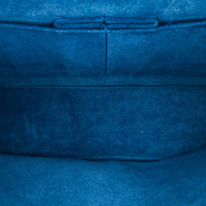 Medium Classic Caviar Pure Double Flap Blue - Gaby Paris