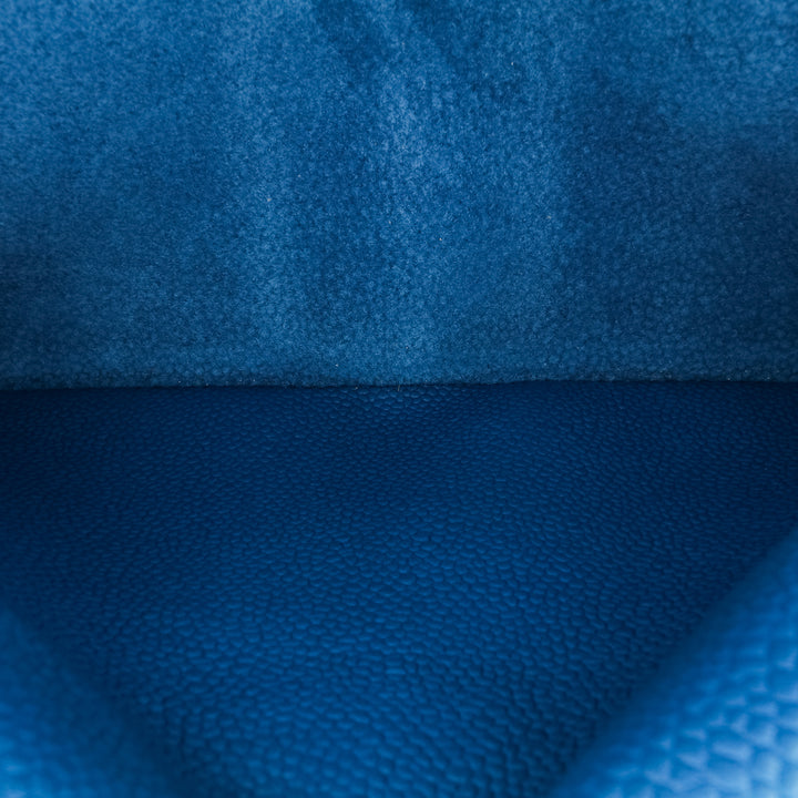 Medium Classic Caviar Pure Double Flap Blue - Gaby Paris
