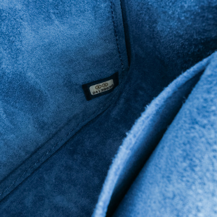 Medium Classic Caviar Pure Double Flap Blue - Gaby Paris