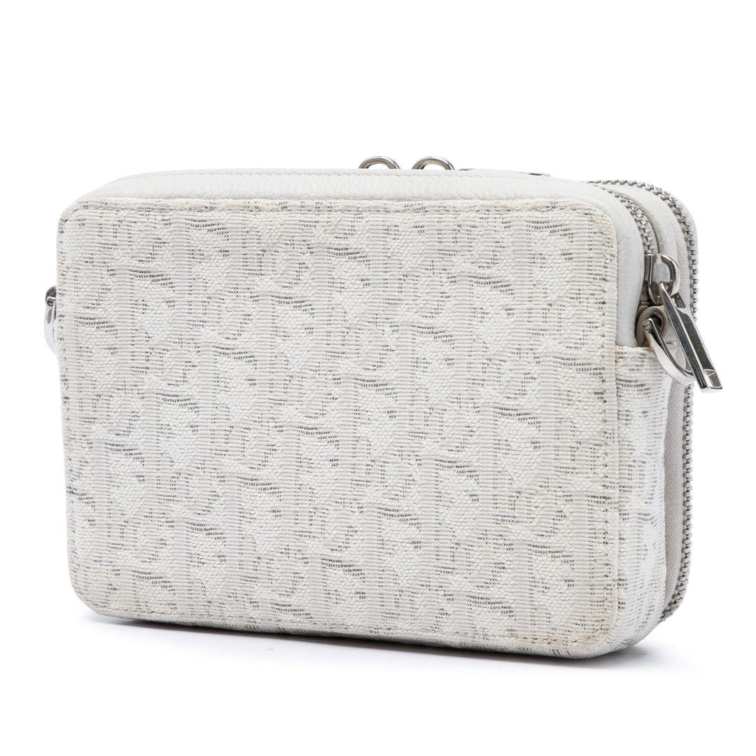 Double Zippé Sac Oblique Marron