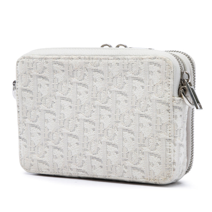 Double Zippé Sac Oblique Marron