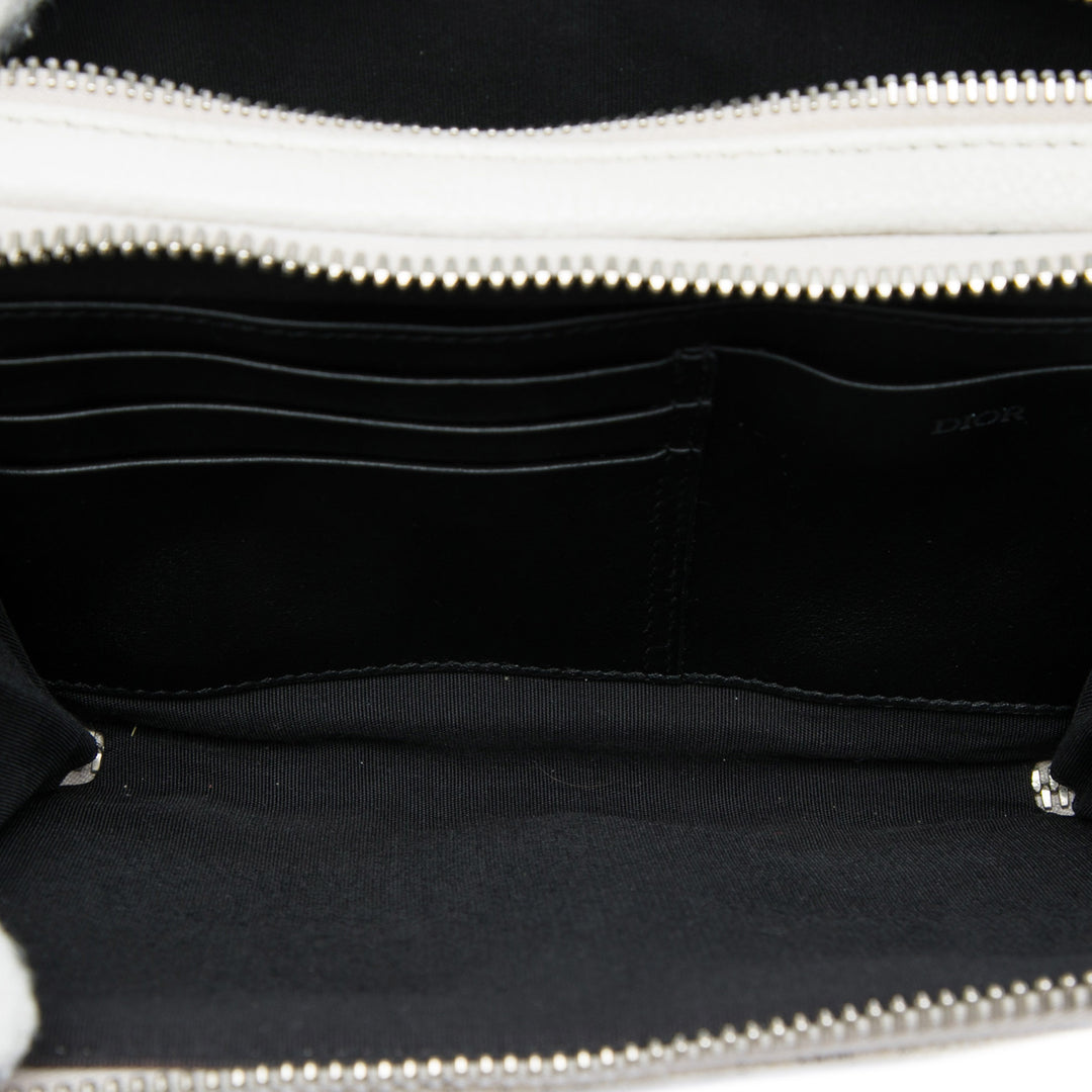 Double Zippé Sac Oblique Marron