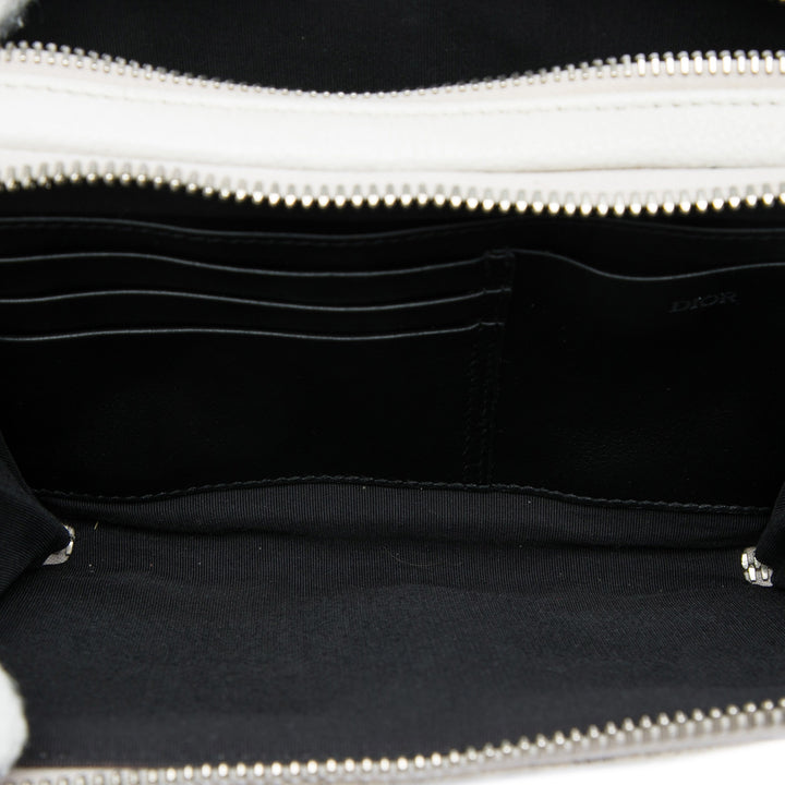 Double Zippé Sac Oblique Marron