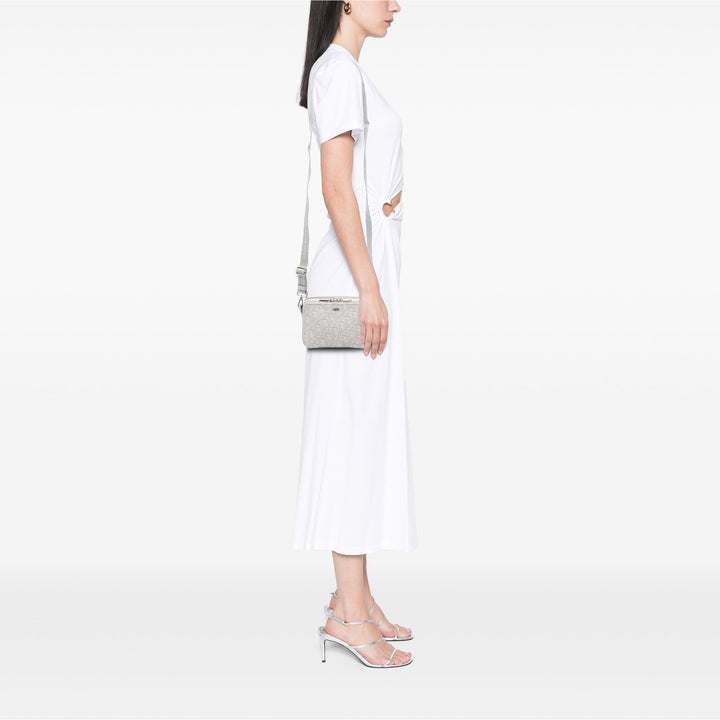 Double Zippé Sac Oblique Marron