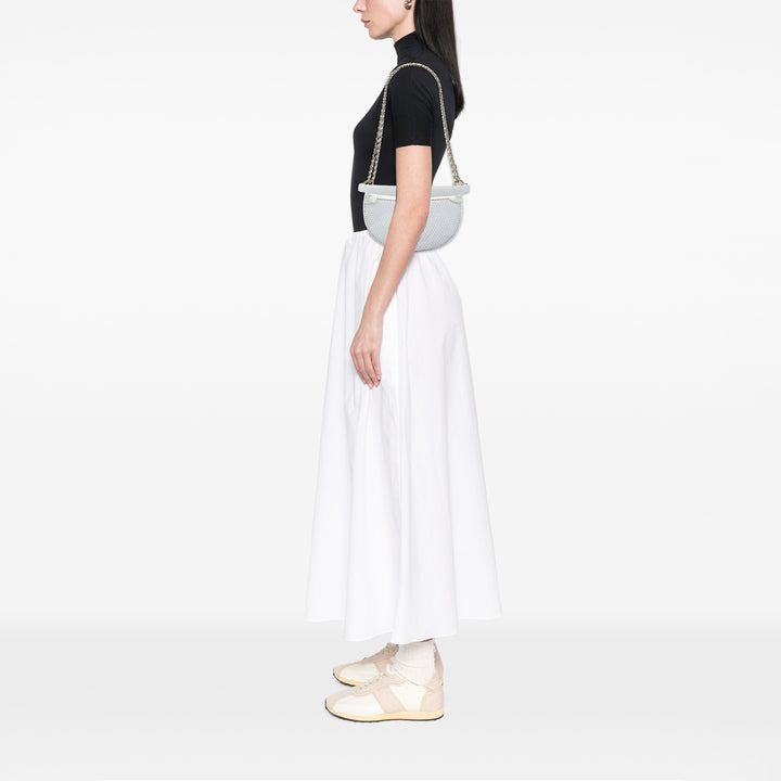 Chanel CC Mesh et Matelassé brillant Chaîne Hobo Cuir d'agneau Blanc – vue 5 – GABY PARIS