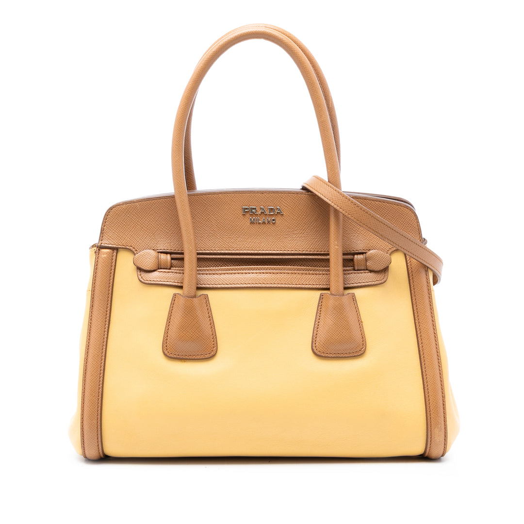 Prada Bicolor Saffiano Cuir à finitions Cuir Sac