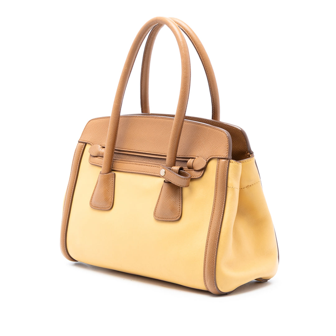 Prada Bicolor Saffiano Cuir à finitions Cuir Sac