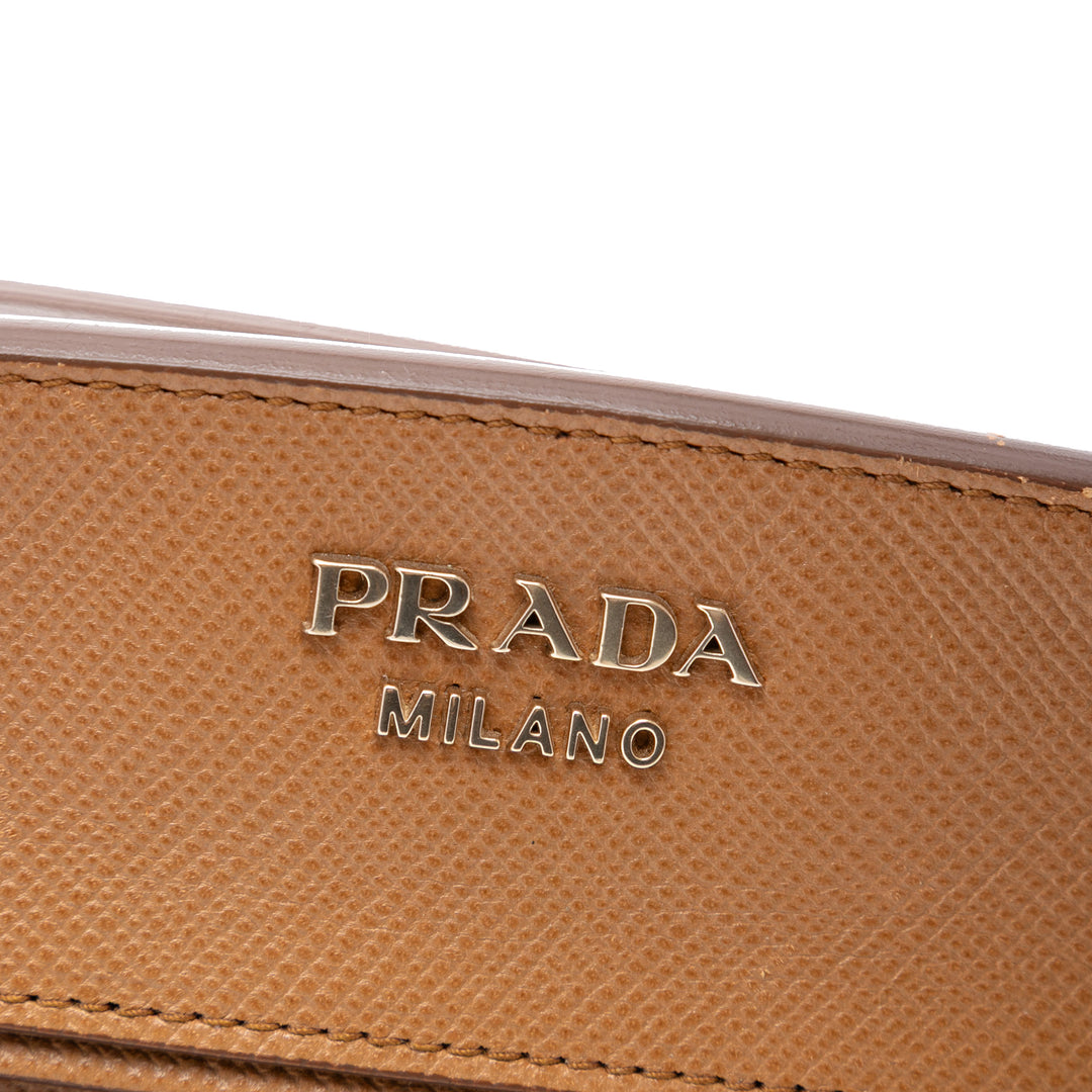 Prada Bicolor Saffiano Cuir à finitions Cuir Sac
