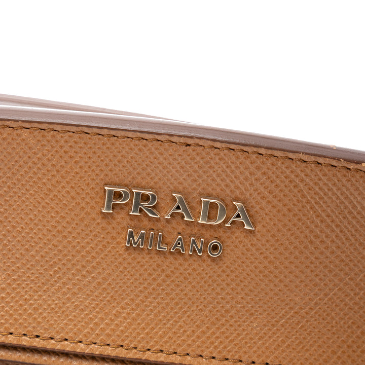 Prada Bicolor Saffiano Cuir à finitions Cuir Sac