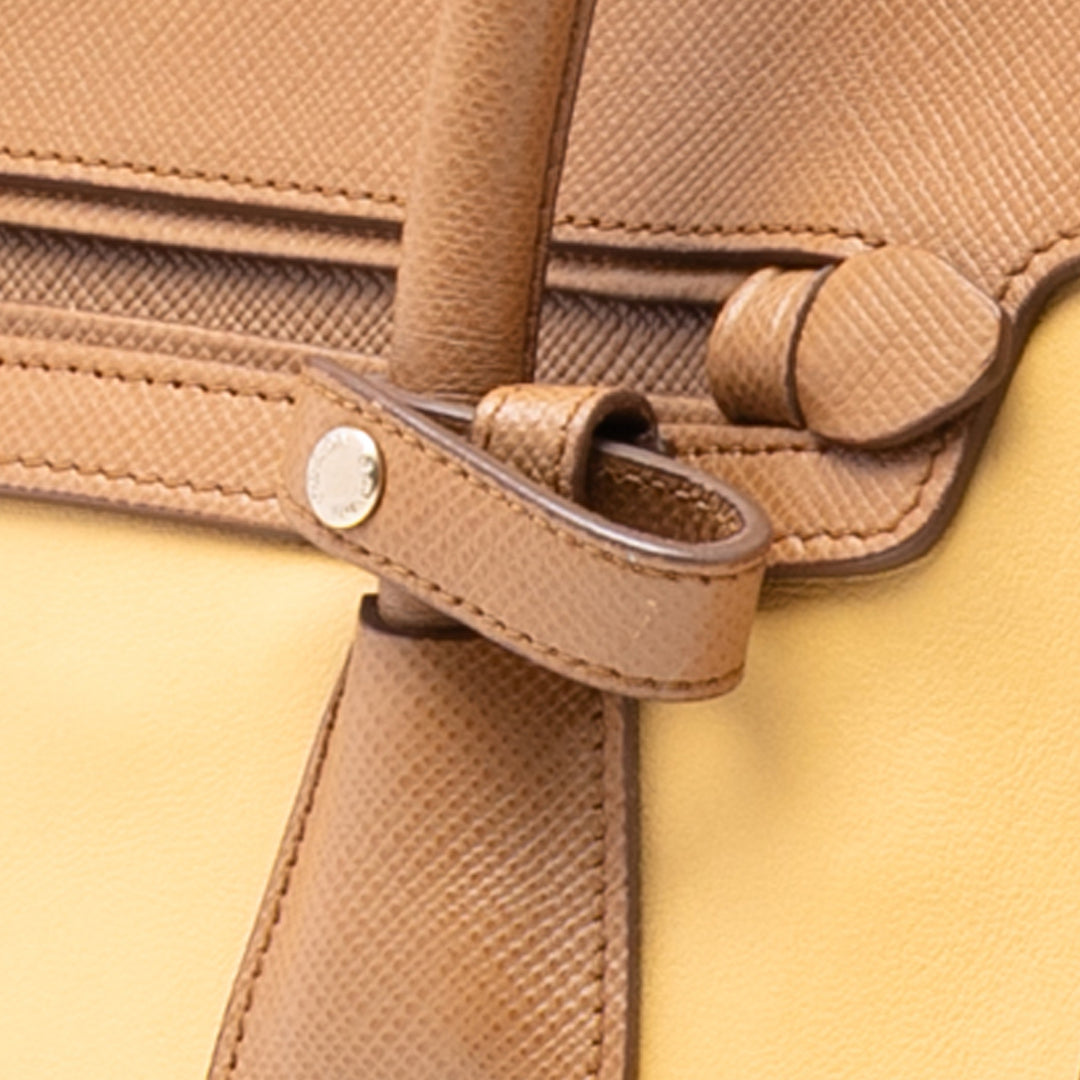 Prada Bicolor Saffiano Cuir à finitions Cuir Sac