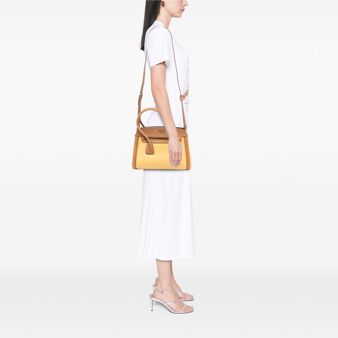 Prada Bicolor Saffiano Cuir à finitions Cuir Sac