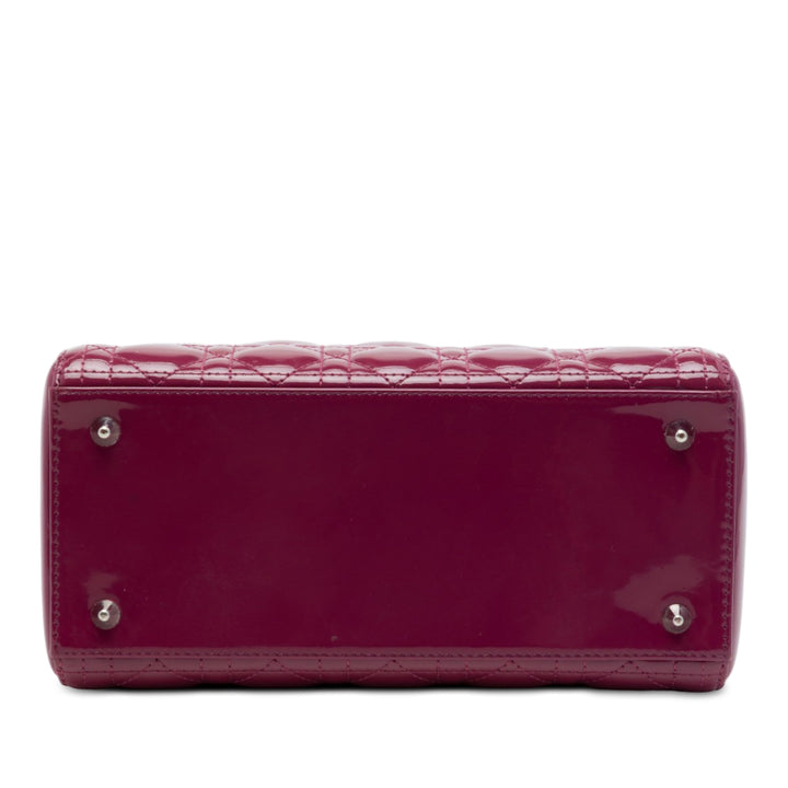 Dior Lady Dior Cannage Moyen Rose – vue 3 – GABY PARIS