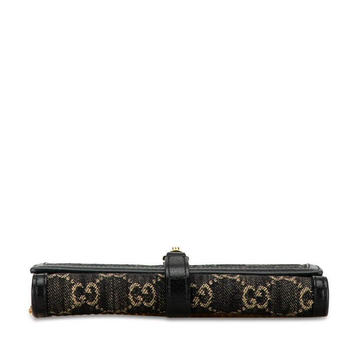 GG Denim Jackie 1961 Wallet on Chain Black - Gaby Paris