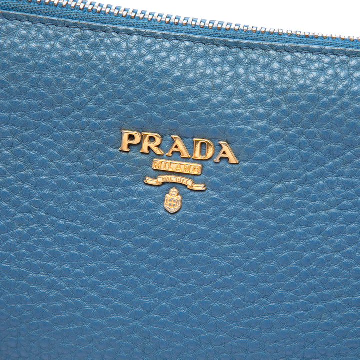 Vitello Daino Pochette Bleu