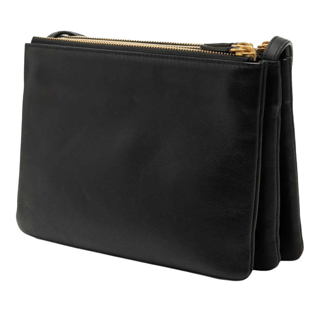 Celine Small Cuir d’agneau Trio Sac porté croisé