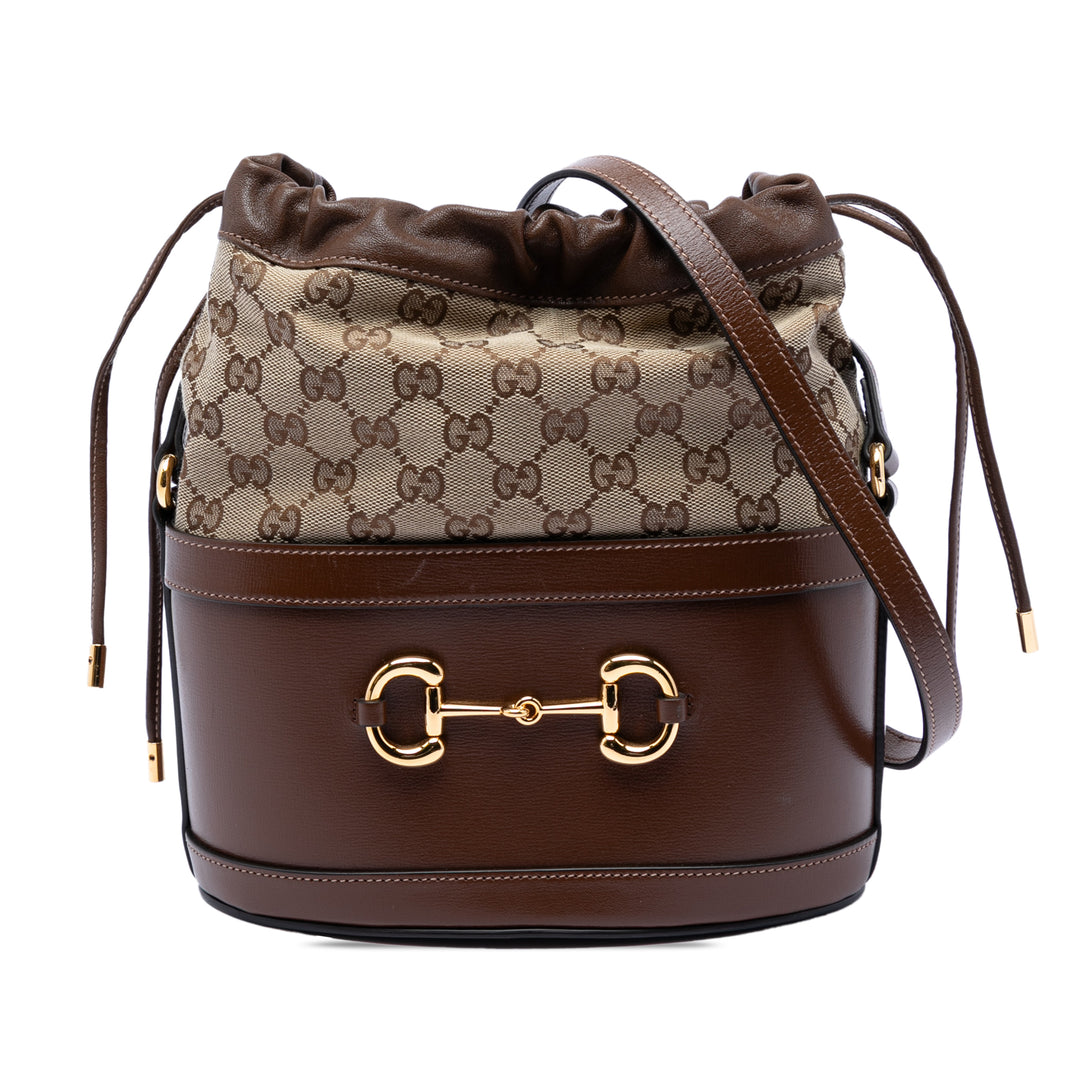 Gucci GG Toile Horsebit 1955 Bucket Sac