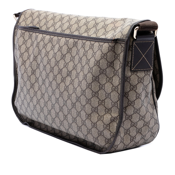 Gucci Sac bandoulière Messenger GG Supreme Beige – vue 2 – GABY PARIS