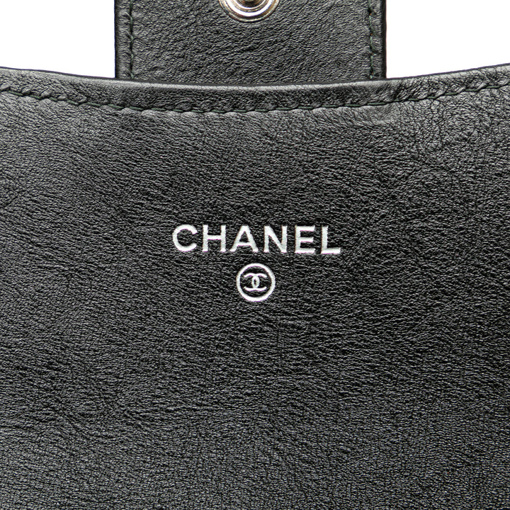 Chanel CC Quilted Lambskin Flap Continental Wallet Black - GABY PARIS