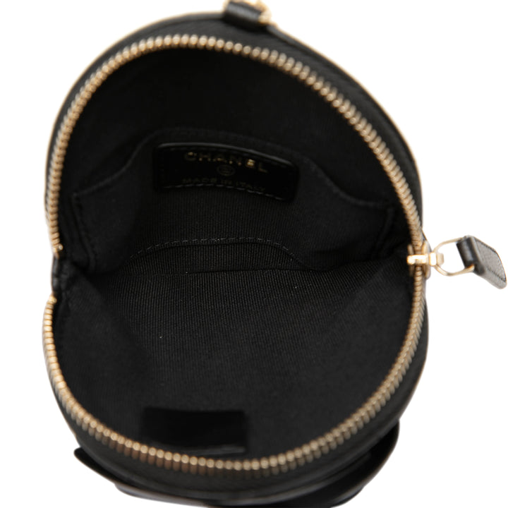 Chanel CC Cuir d'agneau Camellia Bouquet Rond Coin Pochette