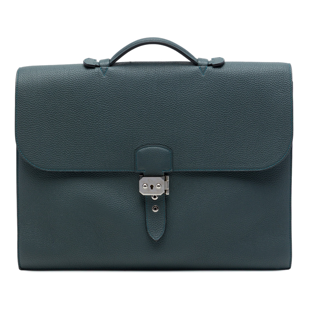 Hermès Porte-documents Verso a Depeches 38 Togo Bleu – vue principale – GABY PARIS