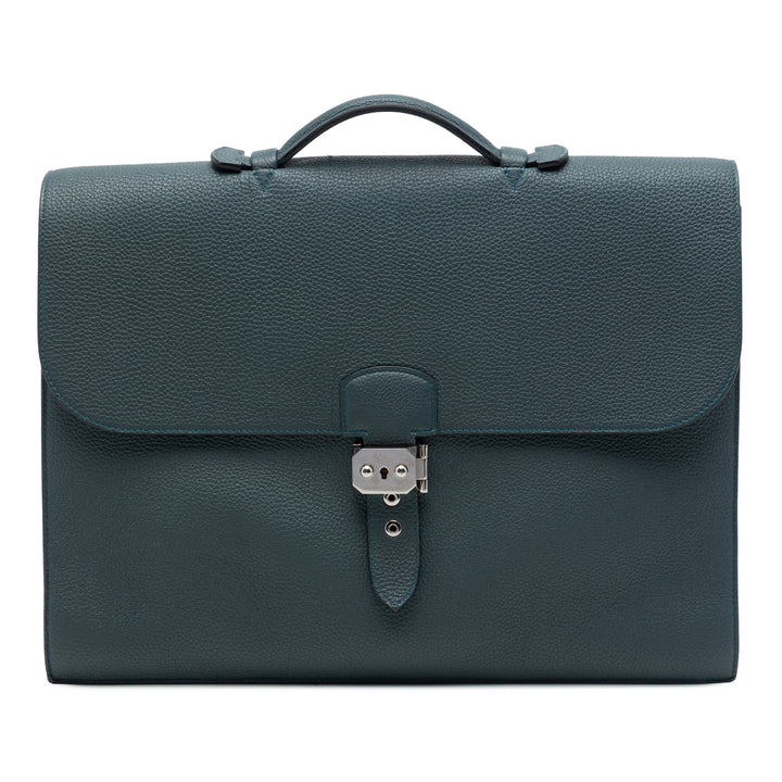 Hermès Porte-documents Verso a Depeches 38 Togo Bleu – vue principale – GABY PARIS