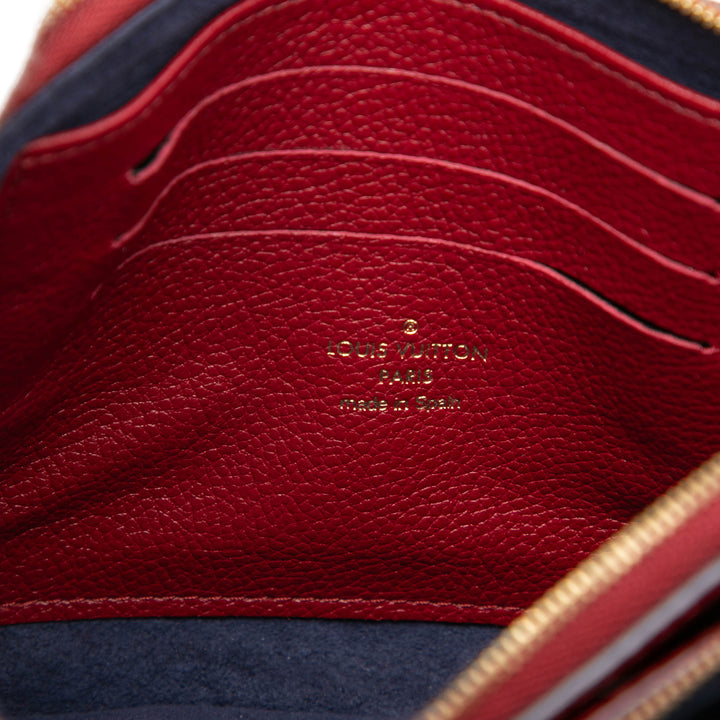 Louis Vuitton Double Zippé Pochette Cuir Monogram Empreinte