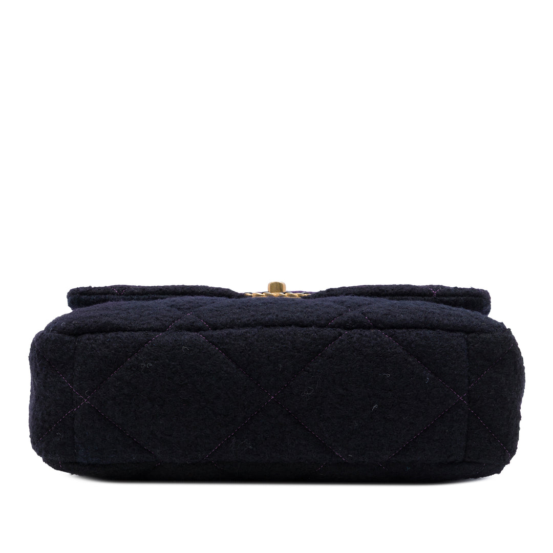 Chanel Sac à main Ombre 19 à rabat Tweed Grand Violet – vue 3 – GABY PARIS