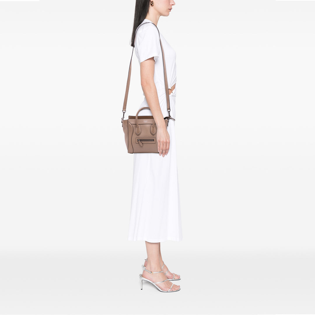 Celine Luggage Cabas Nano Marron – vue 9 – GABY PARIS