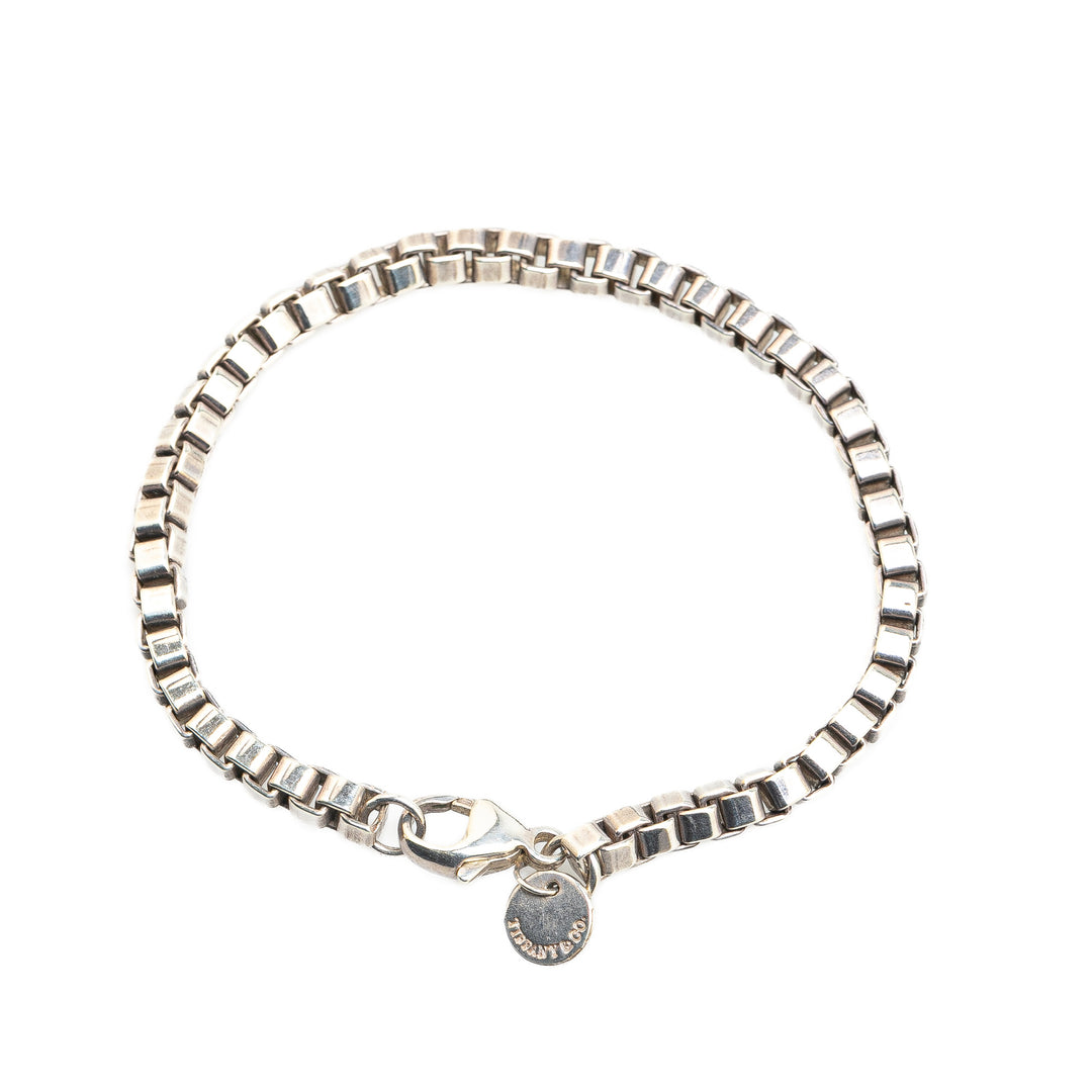 Sterling Silver Venetian Link Bracelet Silver - Gaby Paris