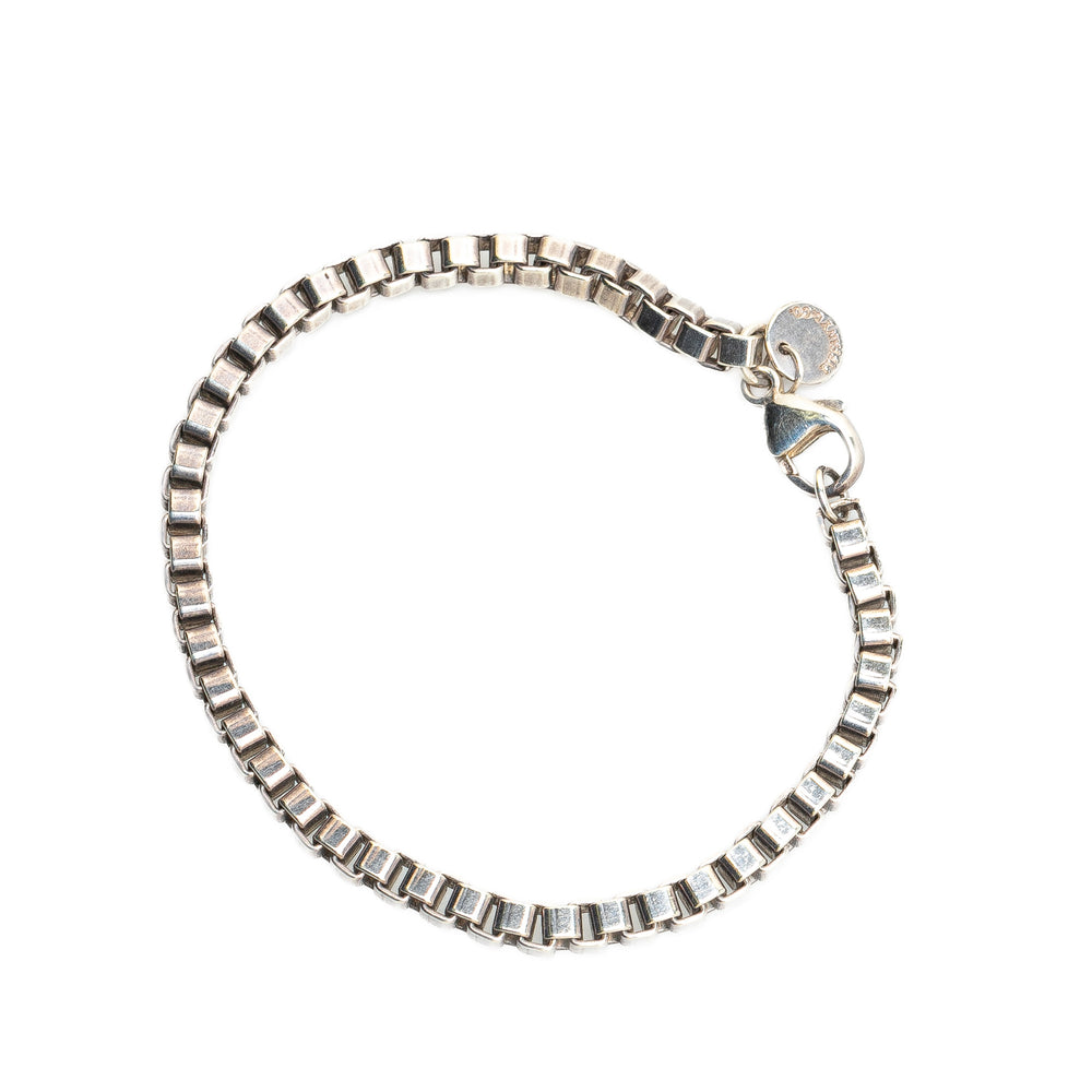 Sterling Silver Venetian Link Bracelet Silver - Gaby Paris