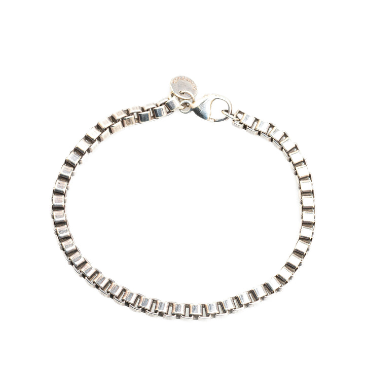 Sterling Silver Venetian Link Bracelet Silver - Gaby Paris