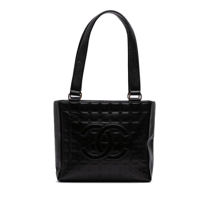 Chanel CC Choco Bar Cuir d’agneau Cabas