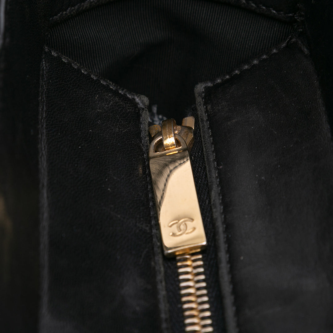 Chanel CC Choco Bar Cuir d’agneau Cabas