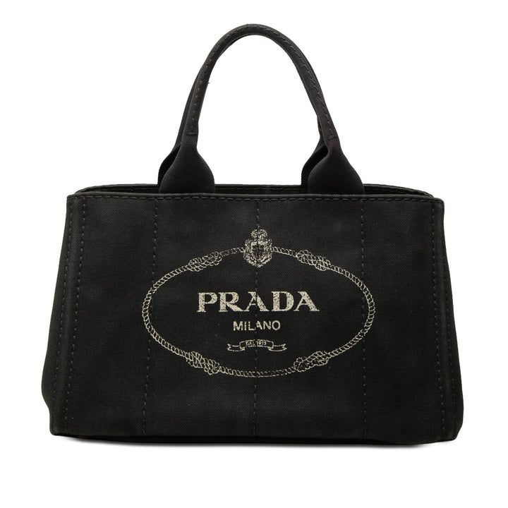 Prada Toile Canapa Logo Cabas