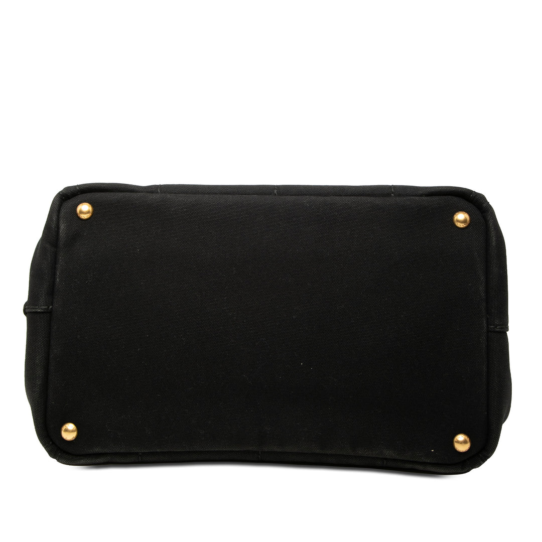 Prada Toile Canapa Logo Cabas