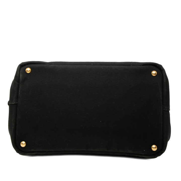 Prada Toile Canapa Logo Cabas