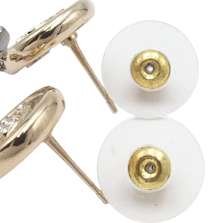 Chanel plaqué et plaqué CC Rhinestone No 5 Perfume Bottle pendantes fermoir poussette Boucles d’oreilles – GABY PARIS Authentique