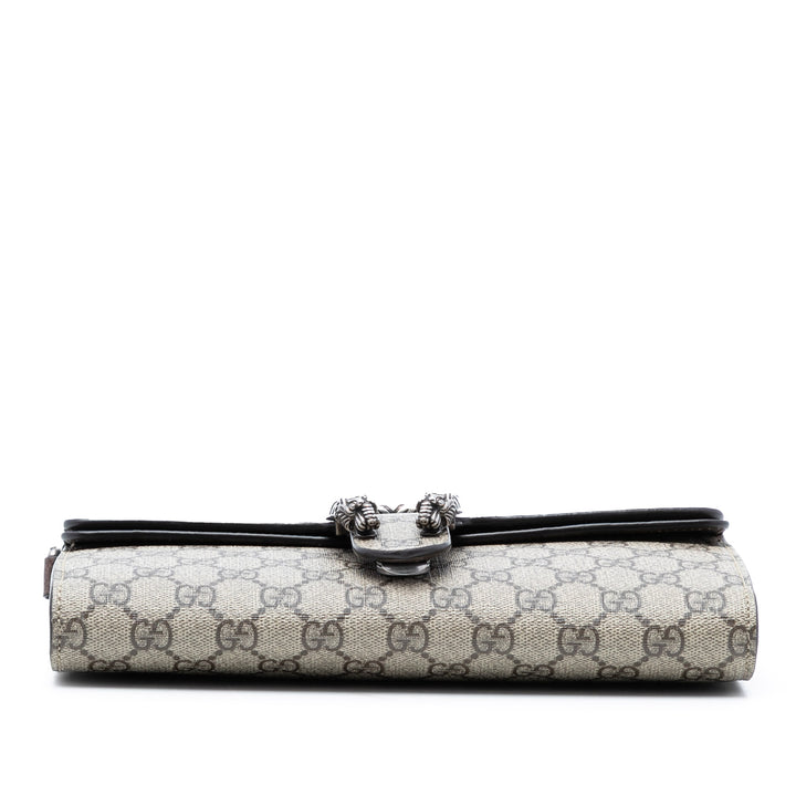 East West Dionysus à rabat Sac Petit GG Supreme Beige