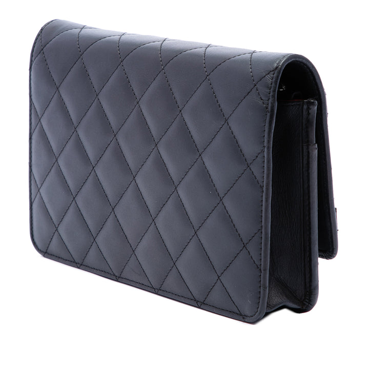 Chanel Matelassé Cambon Ligne Wallet on Chain Cuir d'agneau Noir
