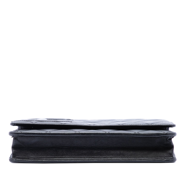 Chanel Matelassé Cambon Ligne Wallet on Chain Cuir d'agneau Noir