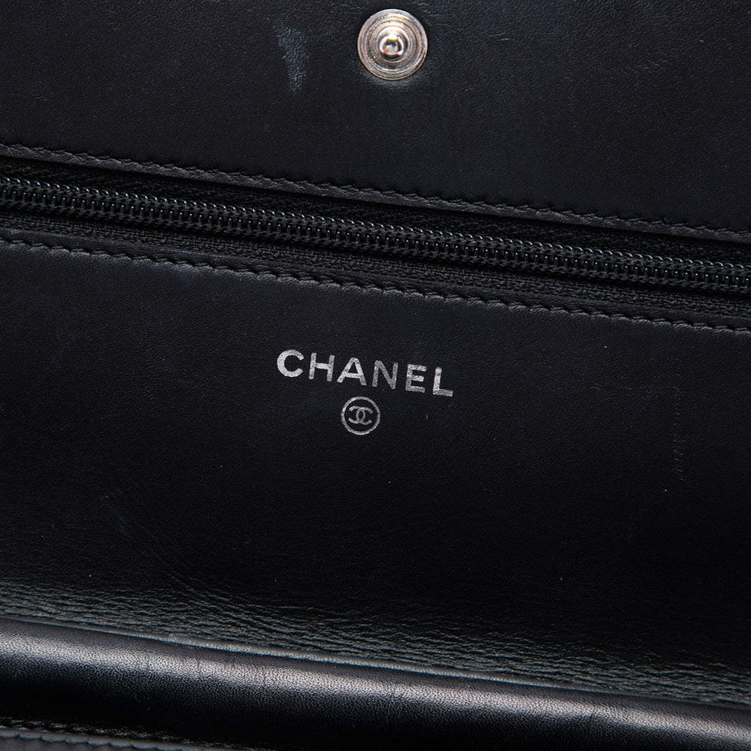 Chanel Matelassé Cambon Ligne Wallet on Chain Cuir d'agneau Noir