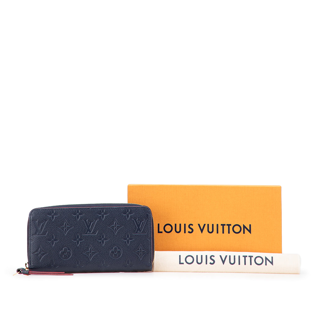 Monogram Empreinte Zippy Long Wallet Blue - Gaby Paris
